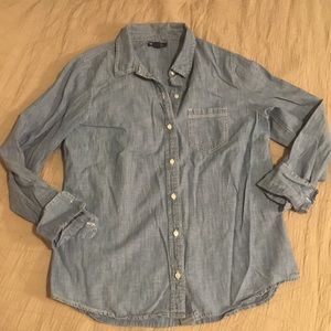 gap M boyfriend fit denim shirt L/S 100% cotton